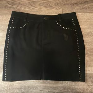 Paige suede black mini studded skirt size small (fits like a 26/27)